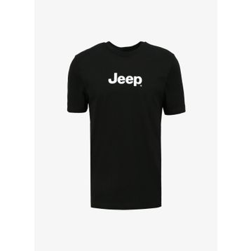 Jeep J4SM-TST7246 Siyah Bisiklet Yaka Baskılı Erkek T-Shirt