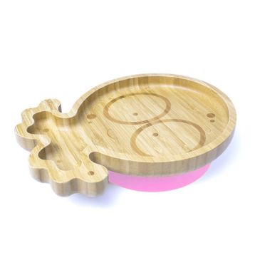Jellyboon Bambu Ahtapot Pembe Vakumlu Tabak