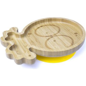 Jellyboon Bambu Ahtapot Sarı Vakumlu Tabak