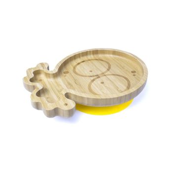 Jellyboon Bambu Ahtapot Sarı Vakumlu Tabak
