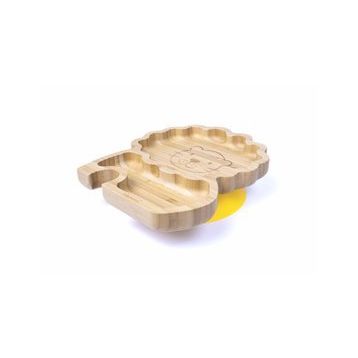 Jellyboon Bambu Aslan Sarı Vakumlu Tabak