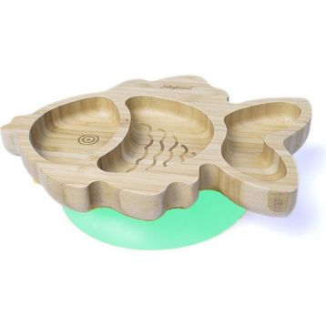 Jellyboon Bambu Balık Yeşil Vakumlu Tabak