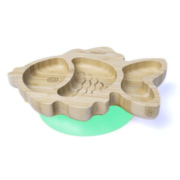 Jellyboon Bambu Balık Yeşil Vakumlu Tabak