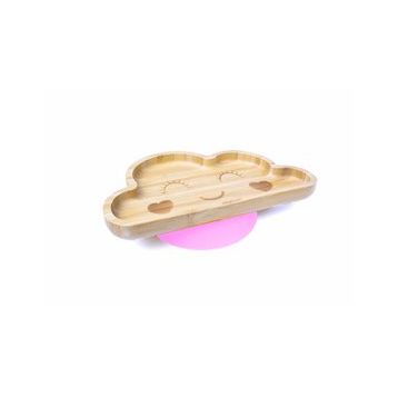 Jellyboon Bambu Bulut Pembe Vakumlu Tabak