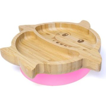 Jellyboon Bambu Köpek Balığı Pembe Vakumlu Tabak