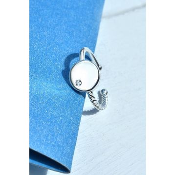 Jelux Silver Ayarlanabilir Zirkon Taşlı Gümüş Yüzük