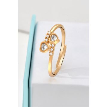 Jelux Silver Ayarlanabilir Zirkon Taşlı Gümüş Yüzük