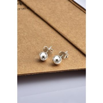Jelux Silver Gümüş 4 mm Top Küpe