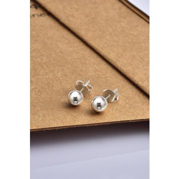 Jelux Silver Gümüş 4 mm Top Küpe