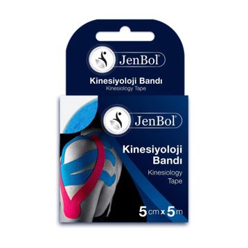 Jenbol 5 cm 5 mt Mavi Kinesiology Tape Ağrı Bandı
