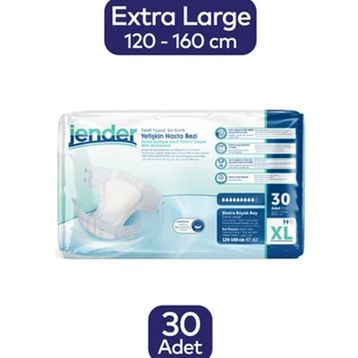Jender 30 Adet XLarge Belbantlı Hasta Bezi
