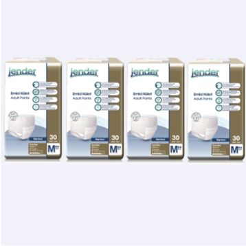 Jender 30'lu 4 Paket Medium Emici Külot