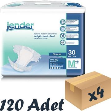 Jender 4x30 Adet Medium Belbantlı Hasta Bezi