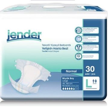Jender Belbantlı 30 Adet Beyaz Large Hasta Bezi