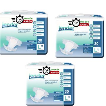 Jender Belbantlı Büyük Boy L 30'lu 3 Adet Hasta Bezi