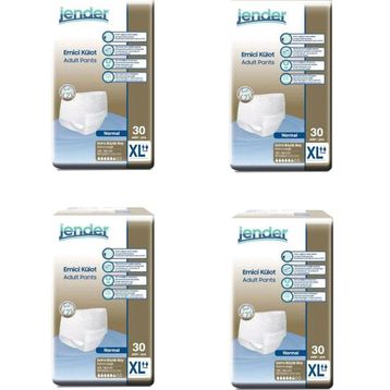 Jender Emici Külot Ekstra Büyük Boy Xl 30'lu 4 Adet Hasta Bezi