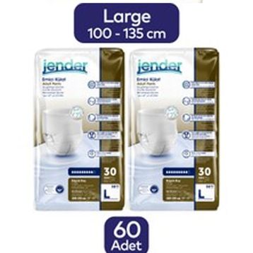 Jender Large 60 Adet Emici Külot Hasta Bezi