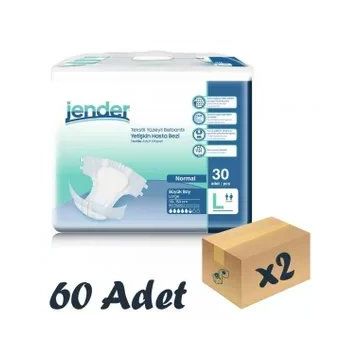 Jender Tekstil Yüzeyli Bel Bantlı Large 60 Adet Hasta Bezi