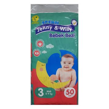 Jenny & Willy No:3 Midi 50 Adet Bebek Bezi