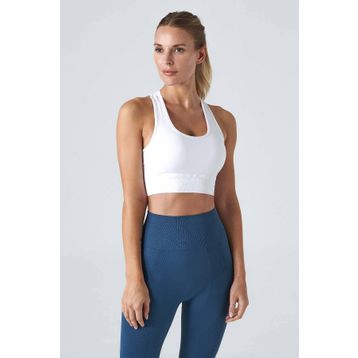 Jerf Gela Çift Katlı Kompress Beyaz Sport Bra