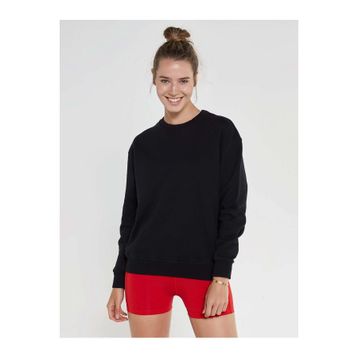 Jerf Lydney Siyah Sıfır Yaka Kadın Sweatshirt
