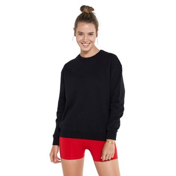 Jerf Lydney Siyah Sıfır Yaka Kadın Sweatshirt
