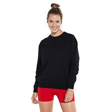 Jerf Lydney Siyah Sıfır Yaka Kadın Sweatshirt