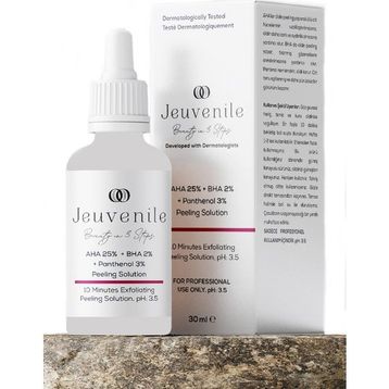 Jeuvenile 30 ml AHA %25 + BHA %2 + Panthenol %3 Leke Karşıtı & Cilt Tonu Eşitleyici Peeling Serum Maske