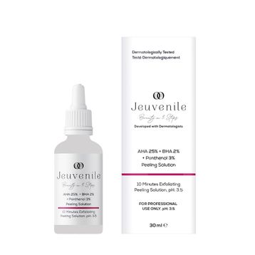 Jeuvenile 30 ml AHA %25 + BHA %2 + Panthenol %3 Leke Karşıtı & Cilt Tonu Eşitleyici Peeling Serum Maske