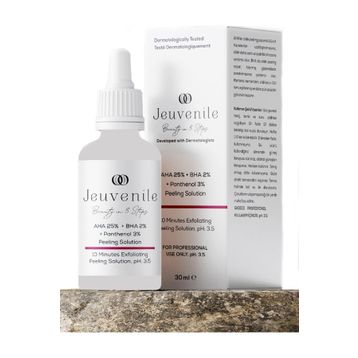 Jeuvenile 30 ml AHA %25 + BHA %2 + Panthenol %3 Leke Karşıtı & Cilt Tonu Eşitleyici Peeling Serum Maske