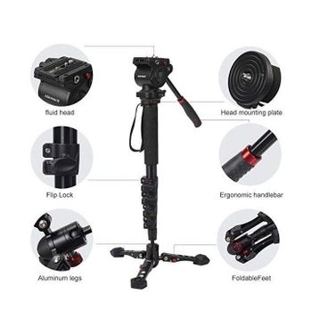 JieYang JY0518B Mandallı Kilit Sistemli Video Monopod