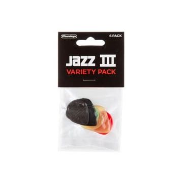 Jim Dunlop PVP103 Jazz III Çeşitli 6'lı Pena