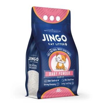 Jingo Bebek Pudrası Kokulu 10 lt İnce Taneli Kedi Kumu
