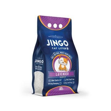 Jingo Lavanta Kokulu İnce Taneli 10 lt Topaklanan Kedi Kumu