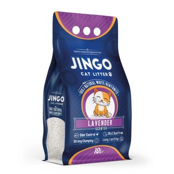 Jingo Lavanta Kokulu İnce Taneli 10 lt Topaklanan Kedi Kumu