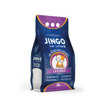 Jingo Lavanta Kokulu İnce Taneli 10 lt Topaklanan Kedi Kumu