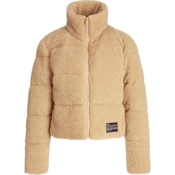 JJXX 12240601-Beige Jxısa Teddy Puffer Jacket Otw Kadın Bej Mont