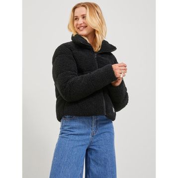 JJXX 12240601-Black Jxısa Teddy Puffer Jacket Otw Kadın Siyah Mont