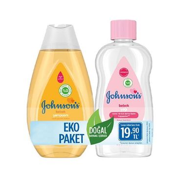 Johnson's Baby 200 ml Nazik Günlük Bakım Bebek Şampuanı + 200 ml Bebek Yağı