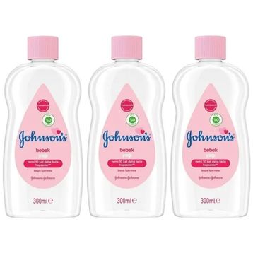 Johnson's Baby 300 ml Nemlendirici Pembe 3'lü Bebek Yağı Seti