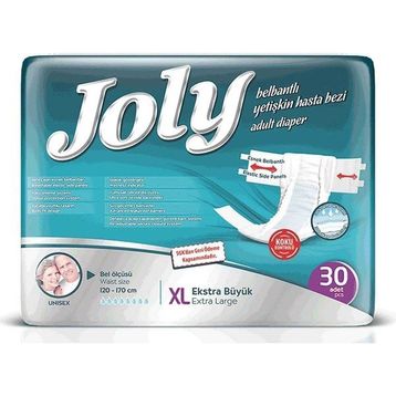 Jolly Esnek Bel Bantlı Yetişkin XL 30 Adet Hasta Bezi