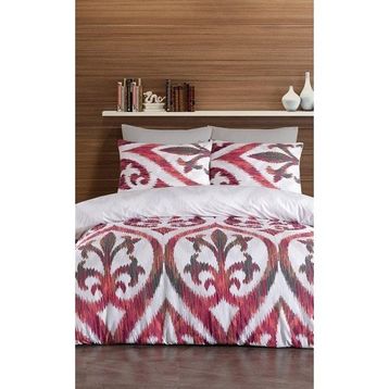 Jolly Home 200x220 cm Arya Fuşya 4 Mevsim Çift Kişilik Kapitoneli Nevresim Takımı