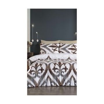 Jolly Home 200x220 cm Arya Kahve 4 Mevsim Çift Kişilik Kapitoneli Nevresim Takımı
