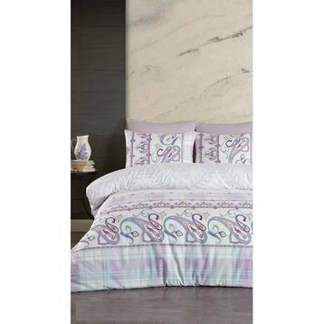 Jolly Home 4 Mevsim Çift Kişilik Kapitoneli Melina Lila Mint Nevresim Takımı