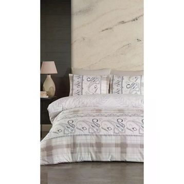 Jolly Home 4 Mevsim Çift Kişilik Kapitoneli Melina Taş Kahve Nevresim Takımı