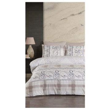 Jolly Home 4 Mevsim Çift Kişilik Kapitoneli Melina Taş Kahve Nevresim Takımı