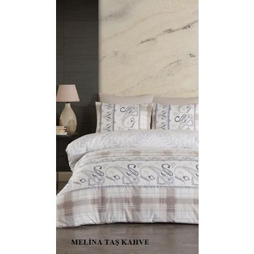 Jolly Home 4 Mevsim Tek Kişilik Kapitoneli Melina Taş Kahve Nevresim Takımı