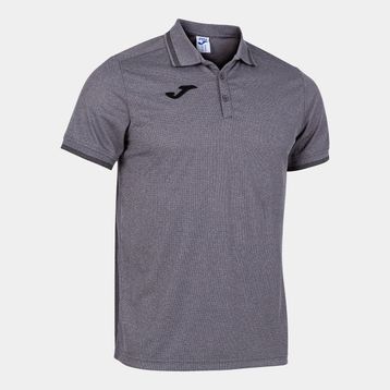 Joma 101588.250 Campus III Polo Melan Düz Yaka Düz Gri Erkek T-shirt