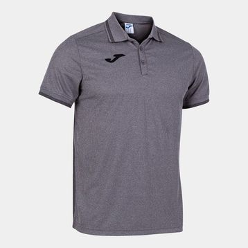Joma 101588.250 Campus III Polo Melan Düz Yaka Düz Gri Erkek T-shirt