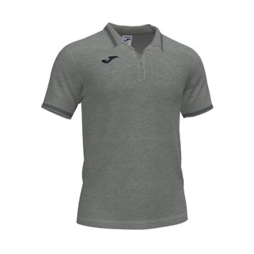 Joma 101588.250 Campus III Polo Melan Düz Yaka Düz Gri Erkek T-shirt